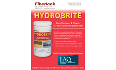 Fiberlock HydroBrite - Stain Remover and Cleaner for Porous Building Material - Brochure