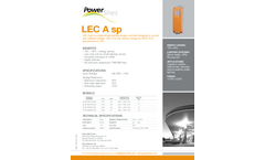 PowerSines - Model LEC A (SP) - Single-Phase Lighting Energy Controller Brochure