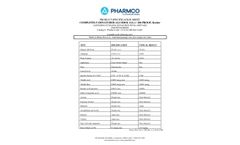 Pharmco - Model CDA 12A-1 200 Prf 270 Gl Tt - Ethanol - Brochure