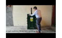 PEL200 Electric-Hydraulic Baler Being Used to Bale Aluminium Beverage Cans Video