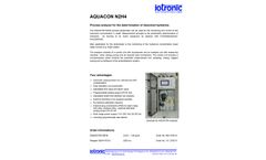 Aquacon - Model N2H4 - Process Analyzers  Brochure