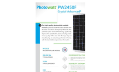 PW2450F Crystal Advanced Photovoltaic Module - Datasheet