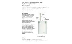 Eltek - Model GD47AC - Transmitters User Instructions  Brochure