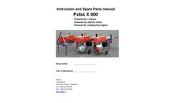 Palax - Model X600 - Hydraulic Splitters Brochure