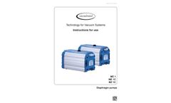Model ME 1 / ME 1C / MZ 1C - Diaphragm Pumps - Manual