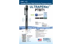 Myron L - Model Ultrapenx2  PTBT1 - Bluetooth Enabled Conductivity/TDS/Salinity/Temperature Pen - Datasheet