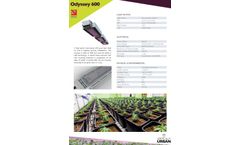 Gold Leaf - Model Vertically Urban Odyssey - Horticultural LED Grow Light Datasheet