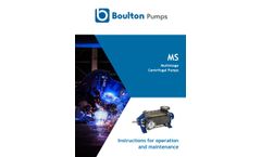 Boulton - Model MS Series - High-pressure Multicellular Centrifugal Pump - Brochure