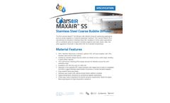 EDI - Model CoarsAir -Maxair -SS - Wide-Band Stainless Steel Coarse Bubble Diffuser - Brochure