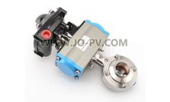 J&O - Model JOV-BFHPALS-NC-11 - Sanitary Butterfly Valve with Pneumatic Actuator and Limit Switch Box