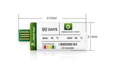 Disposable temperature data logger for fruit transportation