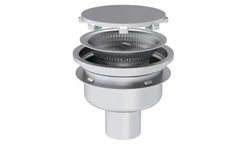 Custom-Drains - 12 Inch Round Top  Stainless Drain