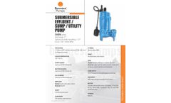 Barmesa - Model SVEN - Submersible Effluent Pumps Datasheet