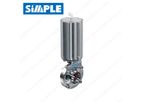 Hygienic Butterfly Valve with Butt-weld Ends, Pneumatic Operated