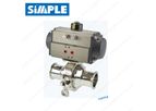 Hygienic Ball Valves with Tri-clamp Ends, Cavity Filled, Pneumatic Type