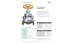Warren Valve - Cast Carbon Steel Globe Valves - Brochure