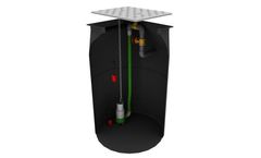 AES - 1 Metre Diameter Pumping Station with Single Free Standing Pump