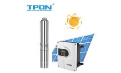 TPON - Model 4TPPC- HV Series - Solar Powered Submersible Fountain Garden Solar Water Pump Livestock