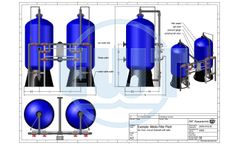 Drawing: Media Filter Plant, Two Lines, Manual Backwash