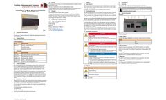 BMS SunControlServer KNX - Model SCS - Solar Shading Control Unit Datasheet
