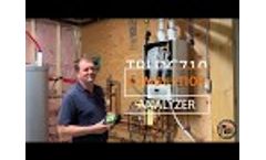 TPI DC710 Combustion Analysis on Modulating Boiler with Reports - Video