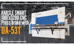 HARSLE SMART 100Tx3200 CNC Press brake machine | DELEM DA-53T Touchscreen controller - Video