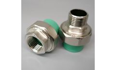 ERIKEKE - Model PLASTIC PIPE FITTING - Green Blue PPR Brass Insert Fitting Brass PPR Inserts male thread For PPR Pipe Fittings