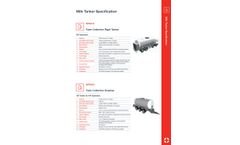 Crossland - Model MT001X - Milk Tankers - SpecSheet