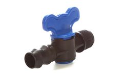 Datka - Barbed / Male Blue Mini Ball Valve