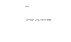 TruVision DVR 10 User Manual