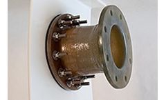 CRP - Model FRP-S-E-6 - 6Inch Fiberglass Tank Adapter with 316SS Hardware and EPDM Gaskets