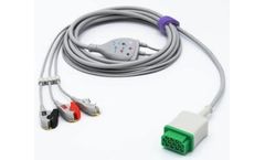 Sino-K Marquette - Model SG3112P - ECG Cable With Snap 3 Leads Connector 2001292-001