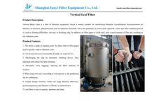 Junyi - Model JYBL Series - Automatic Discharging Slag De-Wax Pressure Leaf Filter - Brochure