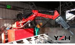 YZH - Model D425 - Rock Breaker Boom System for Grizzly