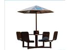 Sunbolt - Pavilion Carousel Table with Solar Parasol