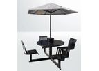 Sunbolt - Marquee Carousel Table with Solar Parasol
