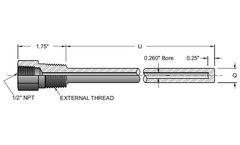 Model SL.260 - Threaded Thermowell - Straight Shank