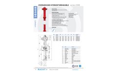 OHB Overground Hydrant Breakable Blucast - Data Sheet