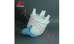 NJbinglab - Model R-PTFE-SP5L - NJbinglab PTFE 5L Round-Bottom Flask with 200mm big mouth ,easily to clean, HF resistant