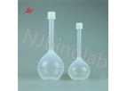 NJbinglab - Model R-PFA-RLP - NJbinglab PFA volumetric flask 100ml, class A, highly resistant to heat and chemical contamination