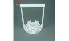 NJbinglab - Model J - Corrosion Resistant PTFE Single Wafer Carrier for 4 to 12 Inch Wafers, Customizable Design