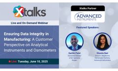 Data Integrity in Manufacturing: A Customer Perspective on Analytical Instruments and Osmometers - Video