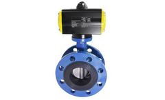 Fleyenda Flow - Model FLE64(4)1X(F, F4, J) - Double-Acting PTFE Butterfly Valve With Pneumatic Actuator