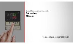 Digital Temperature controller DX series - Temperature sensor selection - Video