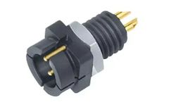 Binder - Model Series 719 - Snap-In Male panel mount connector, Contacts: 3, unshielded, solder, IP40