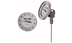 Tel-Tru - Model AA375R 4110 - Adjustable Angle Thermometer, 3 inch dial, 304SS wetted parts