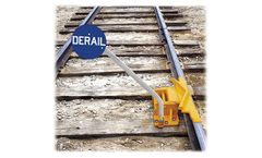 Aldon - Model 4014-03 - Two-Way Hinged Railroad Derail w/Manual Sign Holder (For Freight Cars)