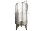 Pretank - Model WFT-Dim2 - Stainless Steel Pump Over Jacketed Wine Fermenter Tank