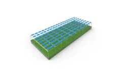 HINA - Model FARM004 - Hot Sale Carbon Steel Structure Solar Ground Mounting System for Farm