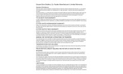 Crownline - Cattle Cube Feeder Warranty - Brochure